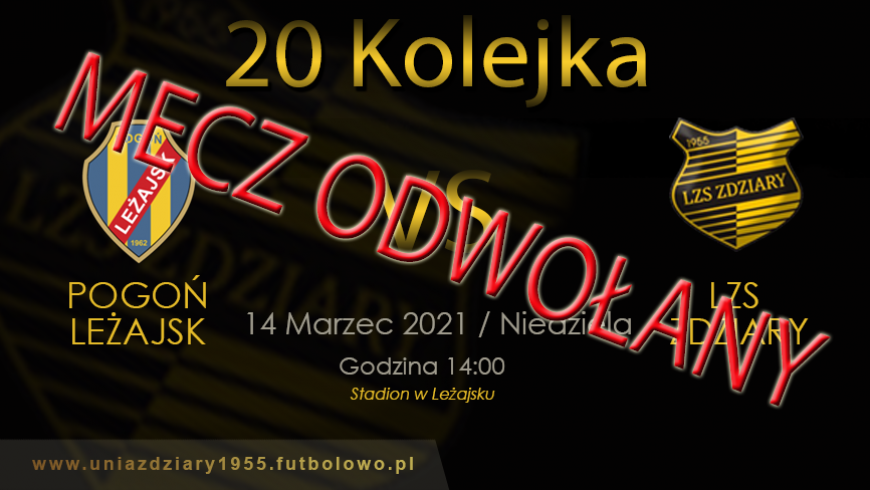 Mecz 20 Kolejki - Przełożony !!