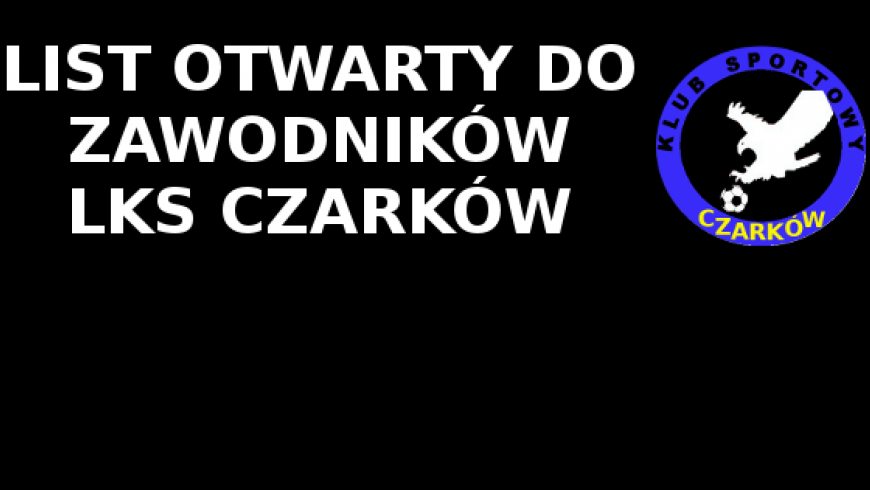 LIST OTWARTY DO ZAWODNIKÓW