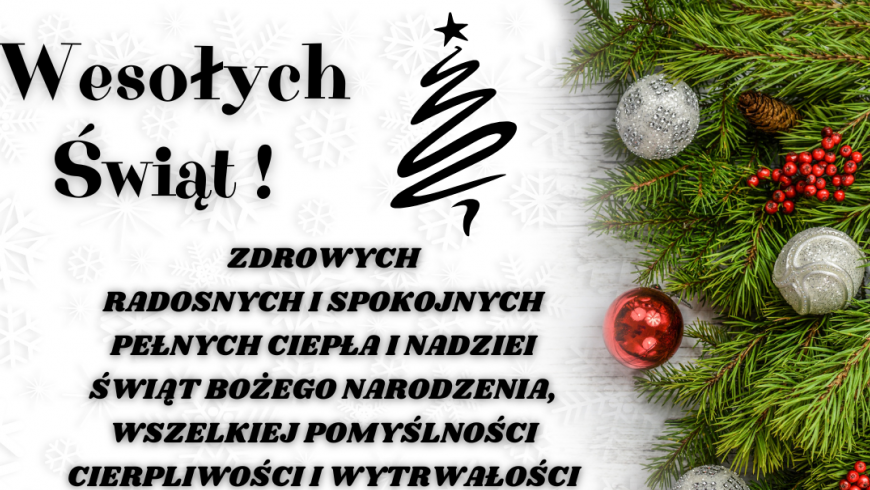 WESOŁYCH ŚWIĄT!