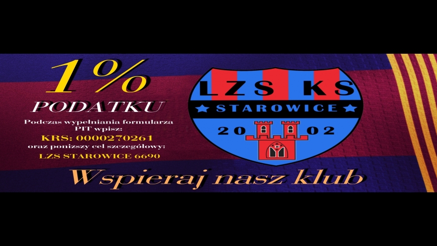 Przekaż 1% podatku i wpieraj nasz klub!