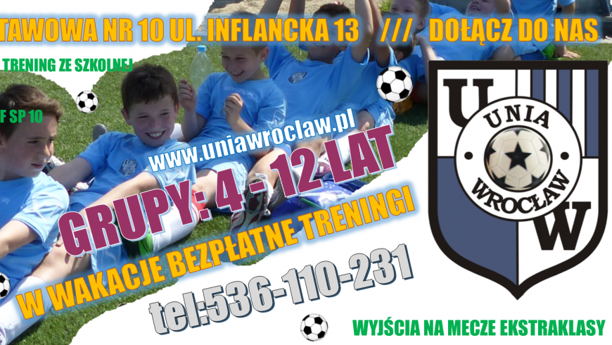 BEZPŁATNE zajęcia w wakacje dzieci w wieku 4 - 12 lat