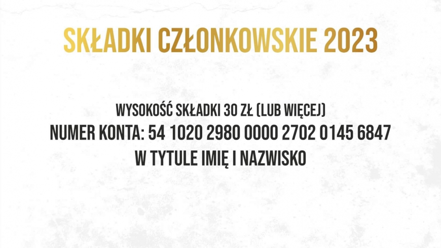 Składka członkowska 2023