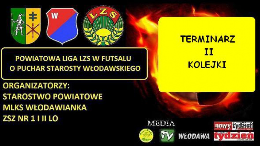 TERMINARZ II KOLEJKI POWIATOWEJ LIGI W FUTSALU