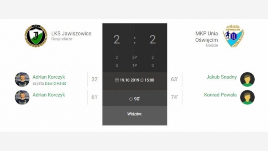 13.kolejka IV liga LKS Jawiszowice-Unia Oświęcim 2-2
