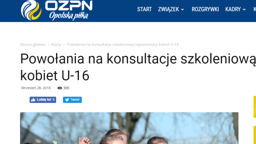 Powołania dla naszych juniorek młodszych