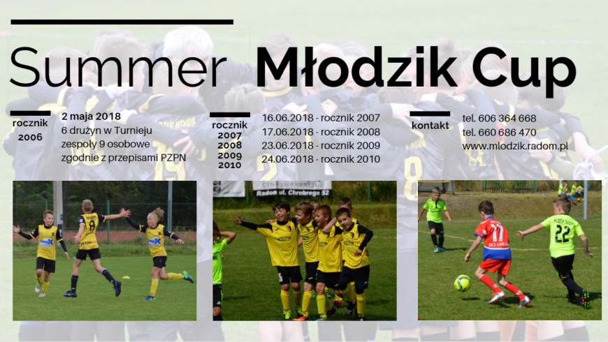 Zapraszamy na Summer Młodzik Cup 2018