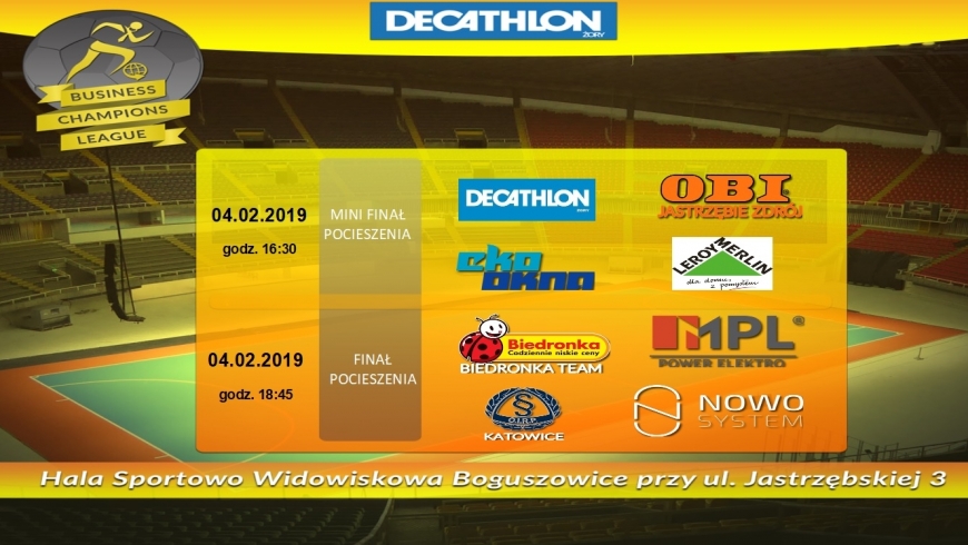 Juz jutro.... "MINI FINAŁ Pocieszenia DECATHLON BCL" oraz "FINAŁ Pocieszenia DECATHLON BCL"