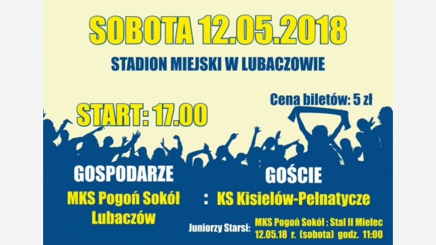 25 kolejka: MKS Pogoń-Sokół Lubaczów - KS Kisielów-Pełnatycze