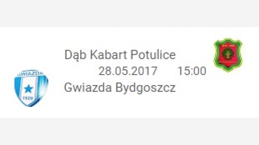Liga: Dąb Potulice 0:3 Gwiazda