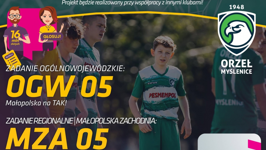 Głosuj w Małopolskim Budżecie Obywatelskim – pomóż Orłowi zdobyć środki na rozwój młodych piłkarzy!