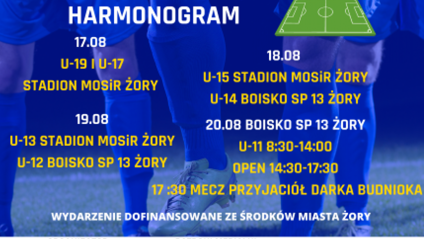 Podsumowanie, terminarze gier i wyniki - XII Turniej Piłki Nożnej im. Darka Budnioka 17-20.08.2022.