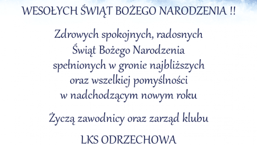 WESOŁYCH ŚWIĄT !!