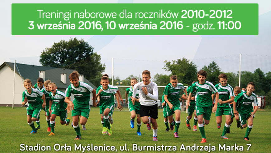 Orliki Myślenice zapraszają na trening naborowy roczników 2010-2012!