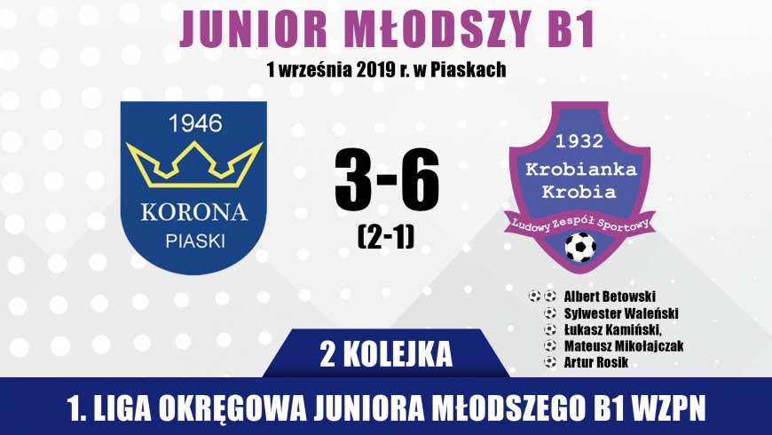 Junior Młodszy: Wygrana w Piaskach