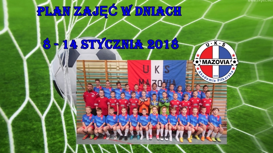 PLAN ZAJĘĆ W DNIACH 8 - 14 STYCZNIA