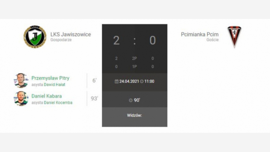 15.kolejka IV ligi LKS Jawiszowice - Pcimianka Pcim 2:0