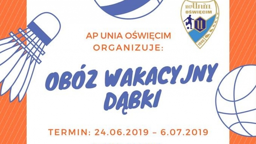 Obóz Dąbki 2019 - zapraszamy do zapisów