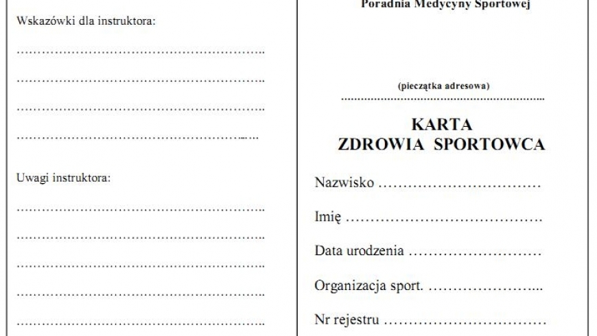 Karty zdrowia - roczniki 2005 - 2008