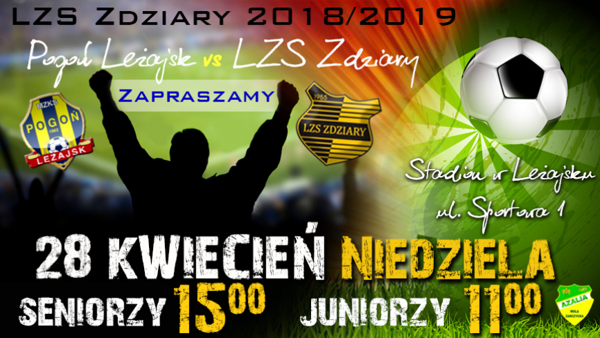 Zapowiedź 23 kolejki: Pogoń Leżajsk - LZS Zdziary.