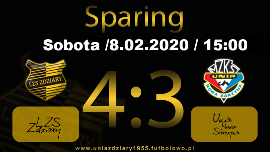 Sparing: LZS Zdziary - Unia Nowa Sarzyna 4:3.