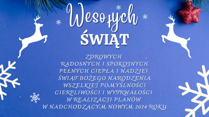 WESOŁYCH ŚWIĄT!