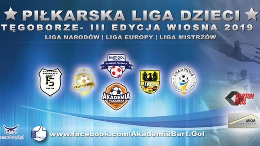 START LIGI PRZEŁOŻONY NA 27-04-2019 Rusza III Edycja Piłkarskiej Ligi Dzieci Tęgoborze 2019