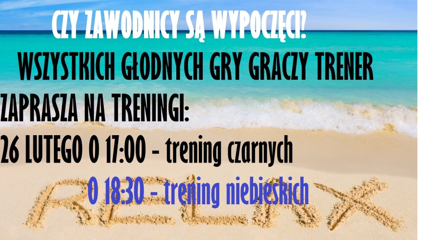 Wracamy do treningów.