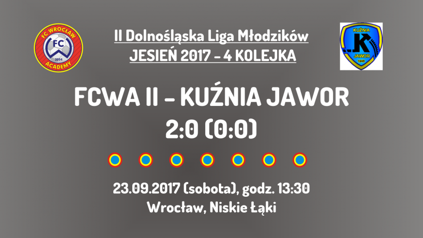 II DLM: 4 kolejka -  FCWA II - Kuźnia Jawor (23.09.2017)