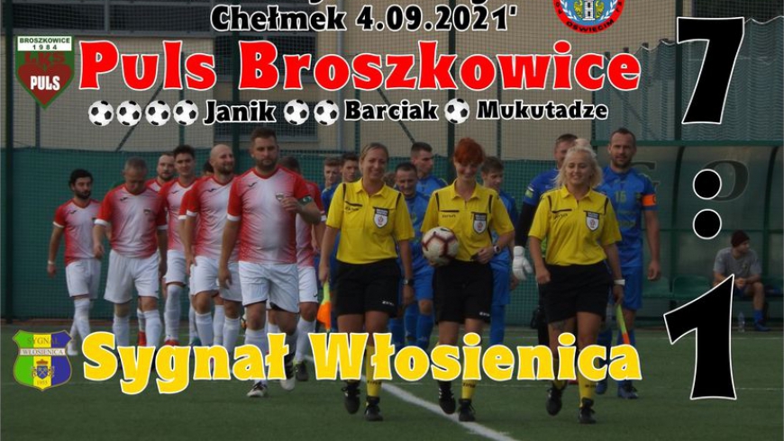 KLASA "A": PULS Broszkowice - SYGNAŁ Włosienica 7:1