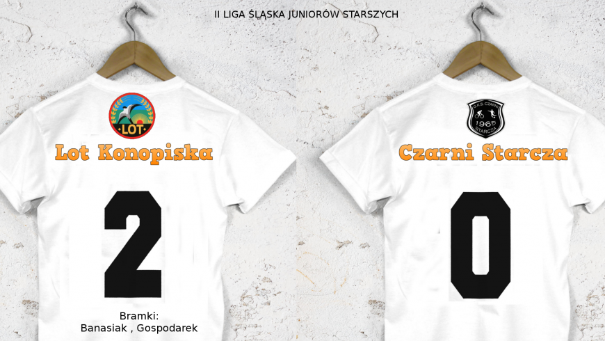 II Liga Junior Starszy Lot Konopiska -Czarni Starcza 2:0