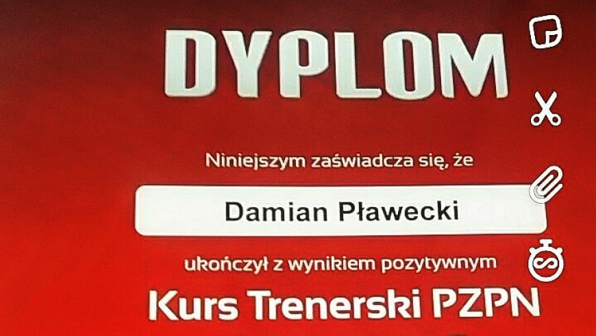 Damian Pławecki ukończył kurs trenerski UEFA C