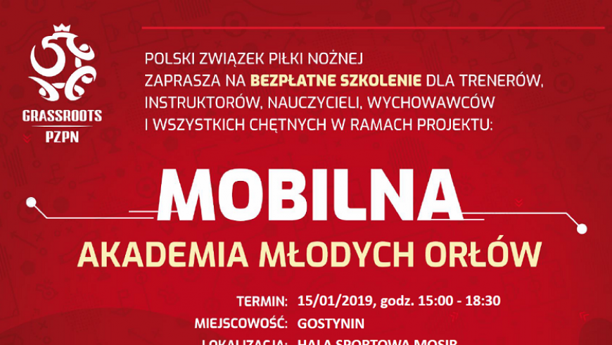 Zaproszenie na "Mobilną akademię Młodych Orłów"