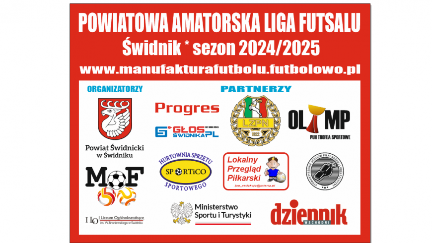 WYSTARTOWAŁ 26 SEZON POWIATOWEJ AMATORSKIEJ LIGI FUTSALU W ŚWIDNIKU!!!