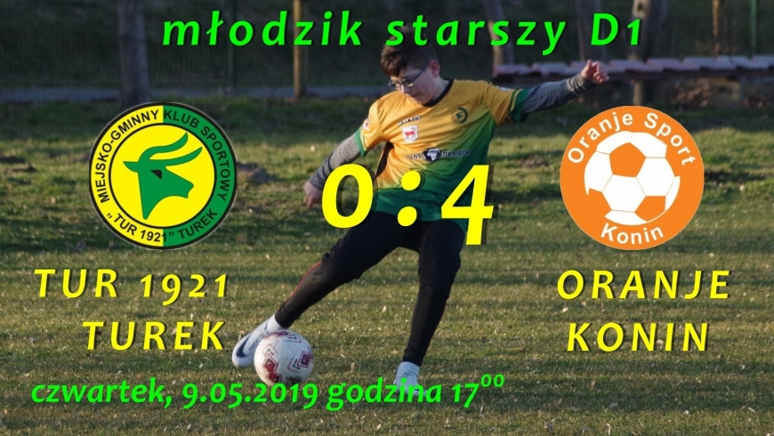 Tur 1921 Turek- Oranje Konin 0:4, młodzik D1