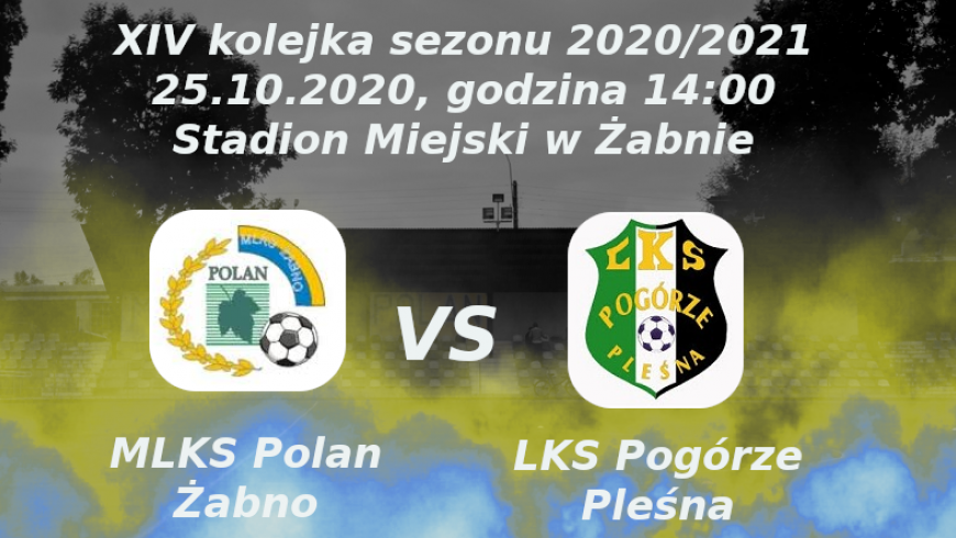 Zapowiedź XIV kolejki sezonu 2020/2021:  MLKS Polan Żabno vs LKS Pogórze Pleśna
