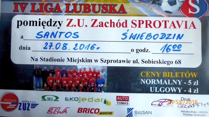 SANTOS W SZPROTAWIE.