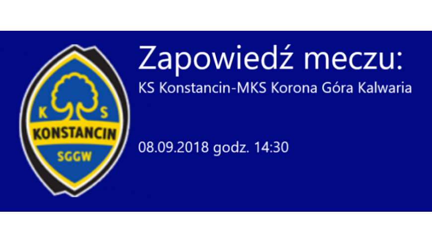 KS Konstancin - MKS Korona Góra Kalwaria