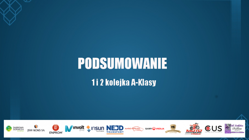 Podsumowanie 1 i 2 kolejki A-Klasy