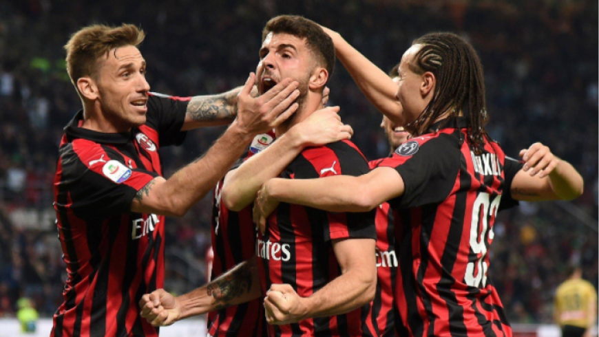 AC Milan-spillere forbereder sig til Champions League