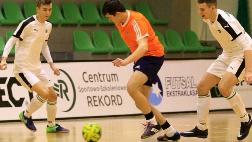 Mateusz Ploch w reprezentacji Młodzieżowej Ligi Futsalu w meczu z Rekordem Bielsko-Biała.
