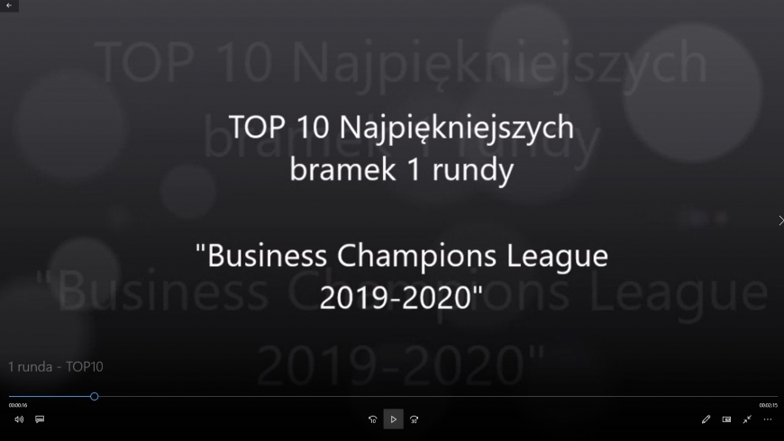 TOP 10 bramek 1 rundy rozgrywek "Business Champions League 2019-2020"