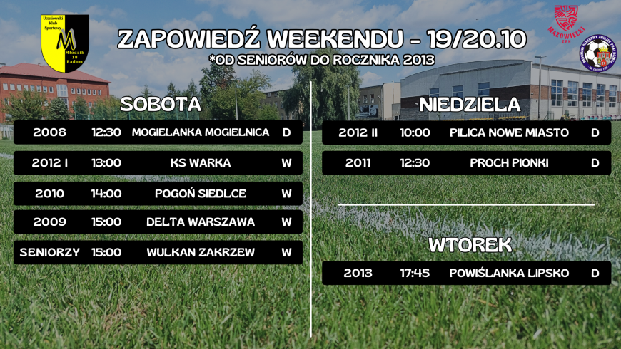 Zapowiedź weekendu (19/20.10)