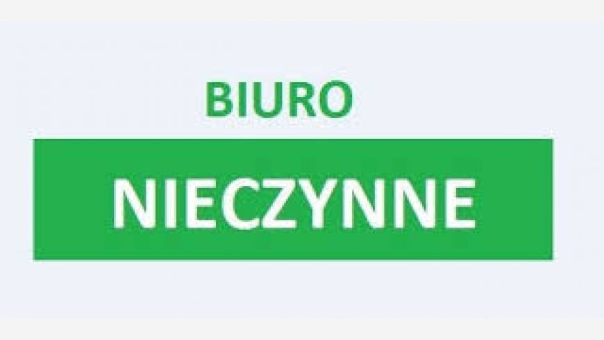 W dniu 1.09 biuro klubu będzie nieczynne