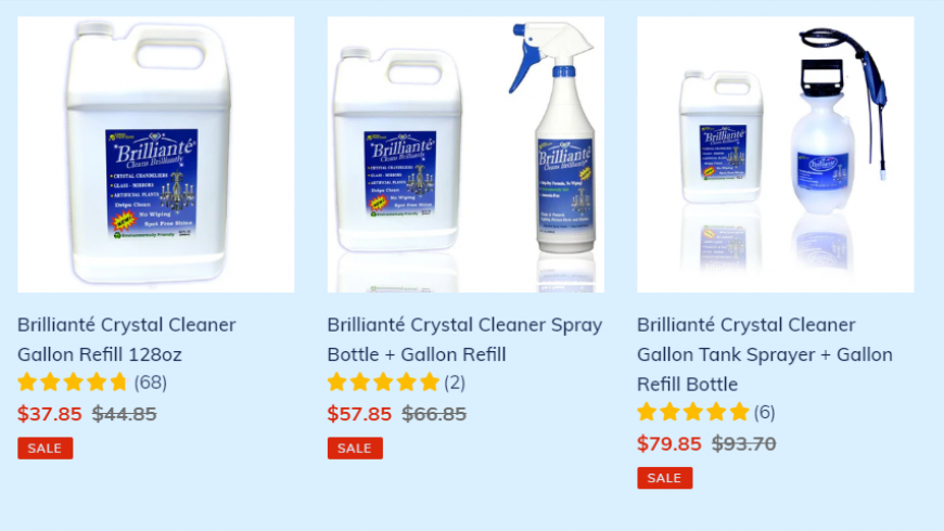 Elevate Your Home's Elegance with Brillianté Crystal Cleaner