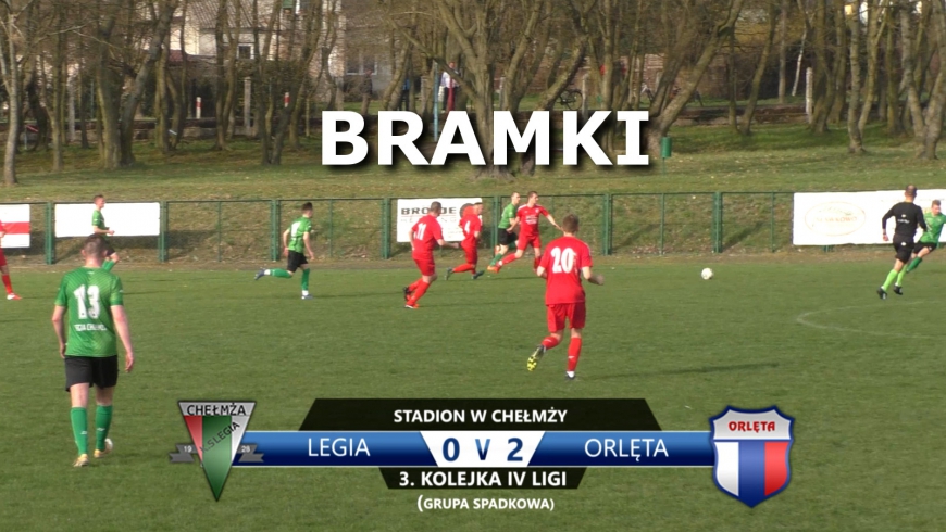 VIDEO: Bramki z meczu Legia Chełmża 0:2 Orlęta