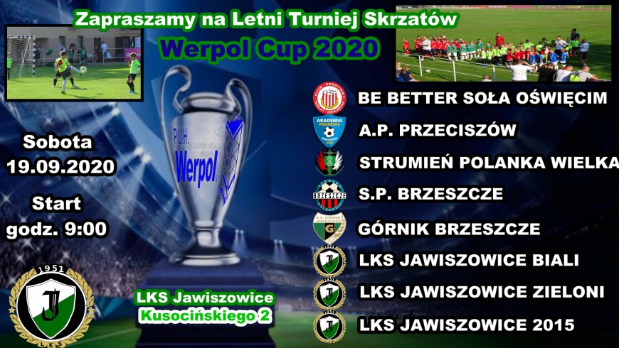 Zapraszamy na Letni Turniej Skrzatów WERPOL CUP 2020 !!!