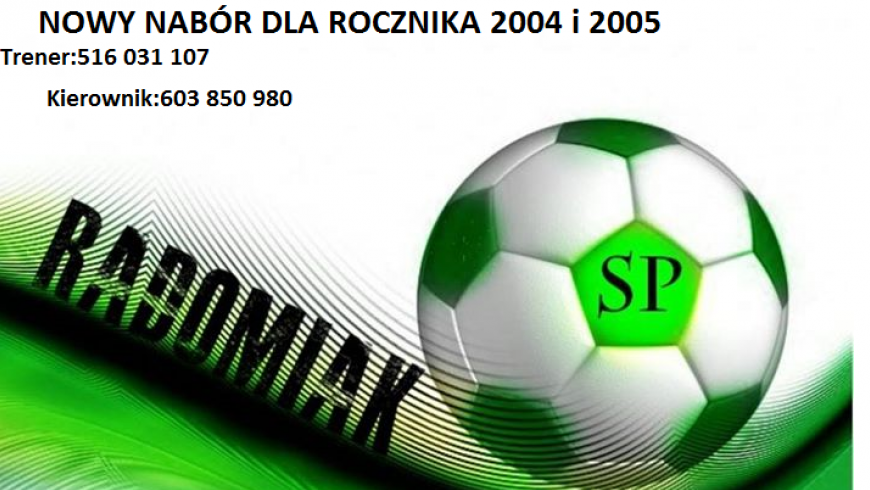 Nabór rocznika 2004 i 2005