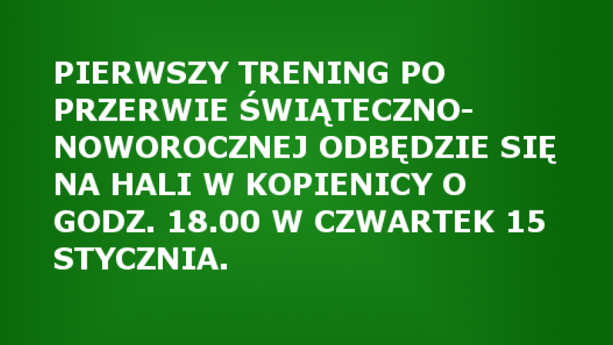 PIERWSZY TRENING!