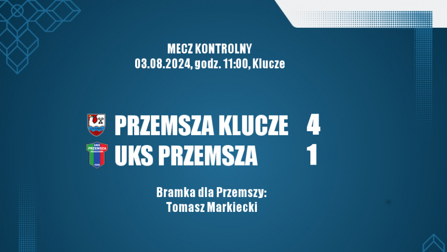 Sparing. Przemsza Klucze - UKS Przemsza 4:1 (3:0)