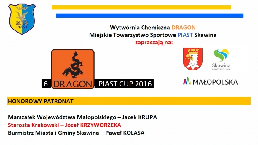 Żaki turniej w Skawinie 5 listopada - DRAGON PIAST CUP 2016